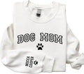 Personalized Dog Mom Sweatshirt, Custom Pet Name Sweater by Unknown