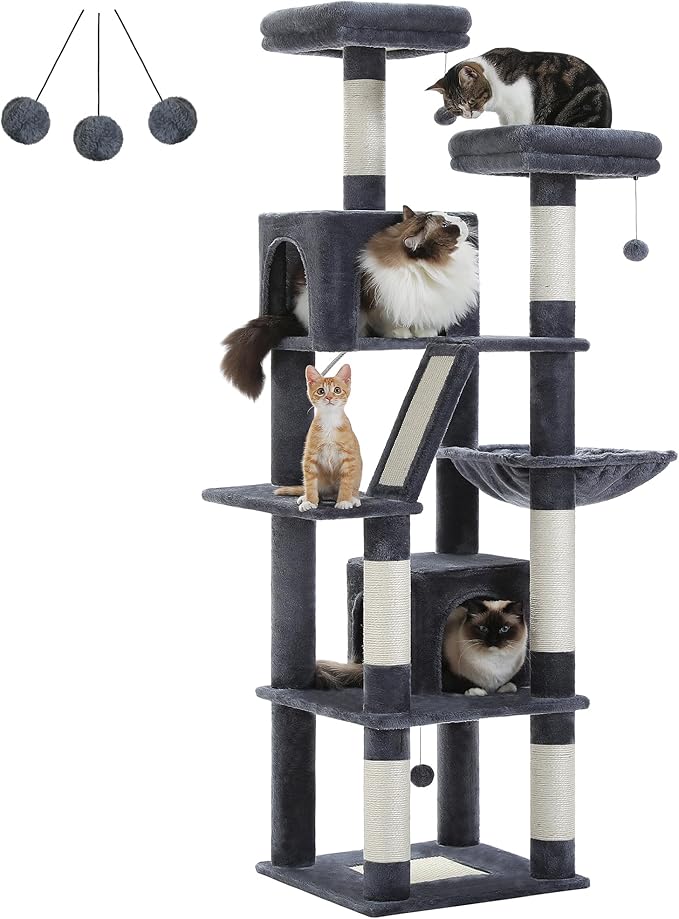 PAWZ Road Large Cat Tower, 70 Inches Tall Cat Tree by PAWZRoad