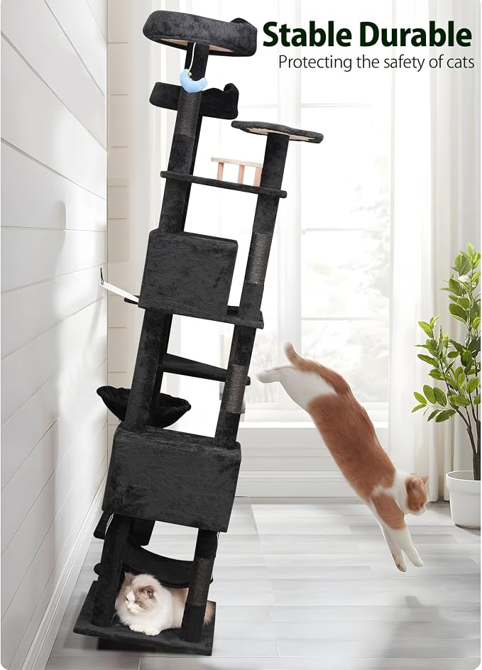 79inch Giant Cat Tree for Heavy Duty Big Cats, Cat Condo - Image 7