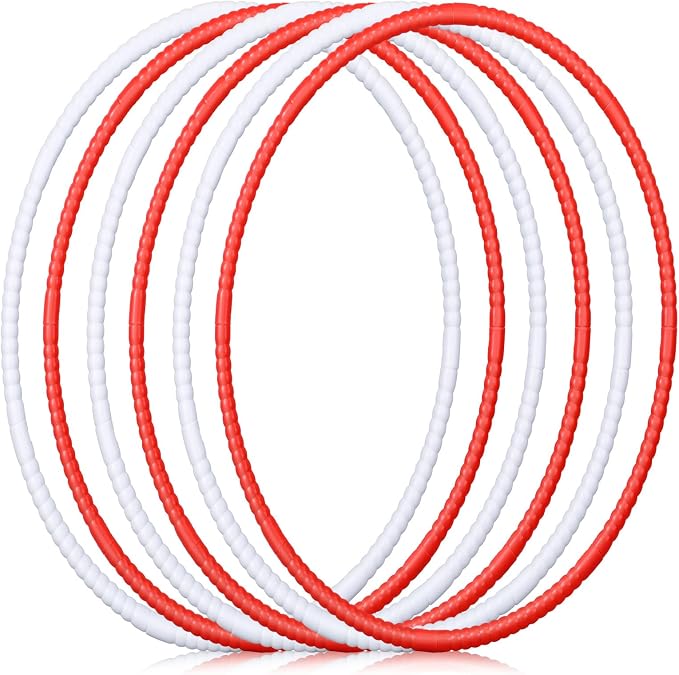 6 Pcs Exercise Hoop Detachable Fitness Rings Adjustable Plastic Toy Fitness by Halloscume