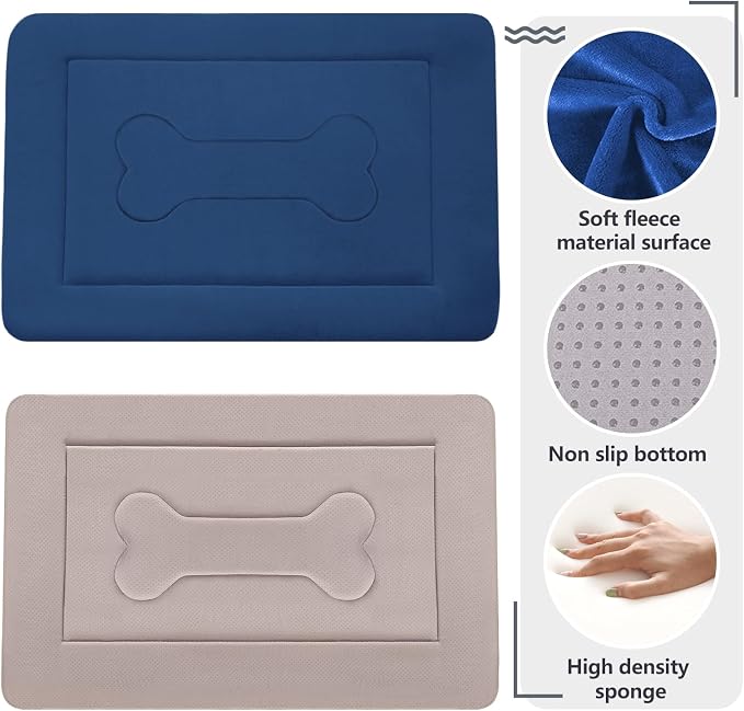 JoicyCo Dog Bed Large Crate Mat 42 in Non-Slip Washable Soft Mattress Kennel - Image 2