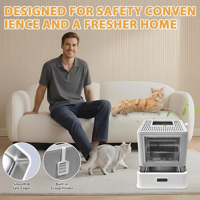 Homegroove Stainless Steel Cat Litter Box - Image 6