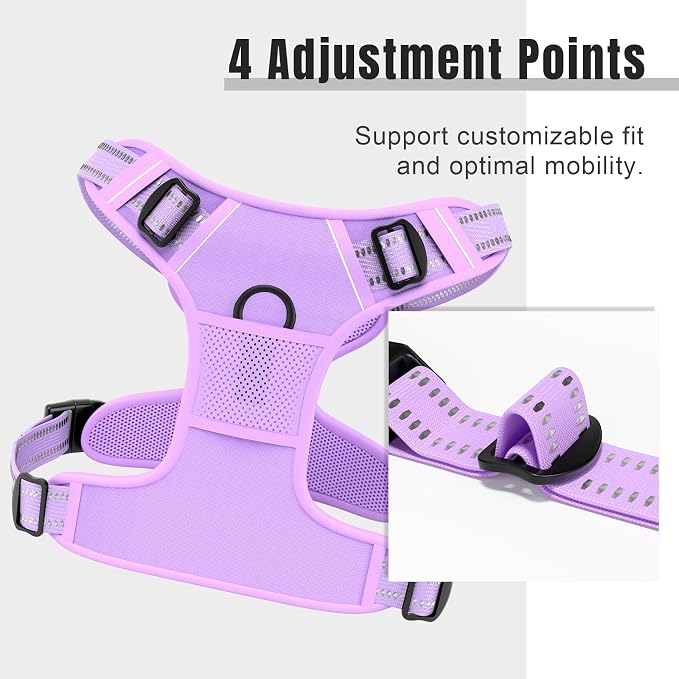 Rnivvi No Pull Dog Harness, Cute Reflective Medium Sized Puppy Kitten Harness - Image 3