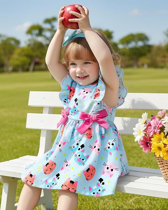 Mioglrie Baby Girl Dress Summer Girl Clothes Infant Outfits Newborn Ruffle - Image 2