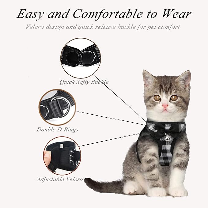 Cat Leashes and Harnesses for Walking, Breathable Soft Kittens Vest for Cats - Image 3