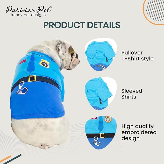 Parisian Pet Police Dog Costume - Image 3