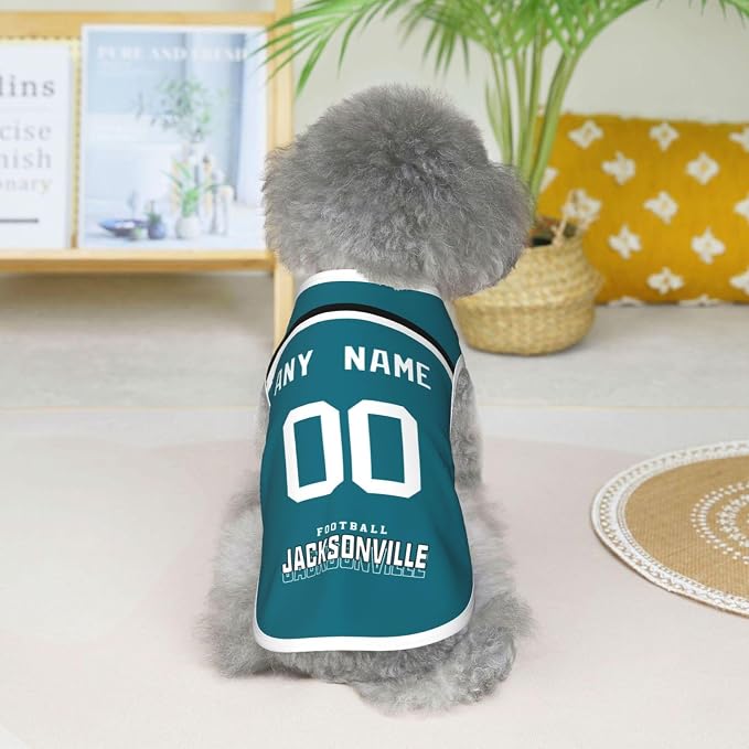Jacksonville Custom Pet Jersey Dog Clothes Jersey Various Sizes Customized Any - Image 5