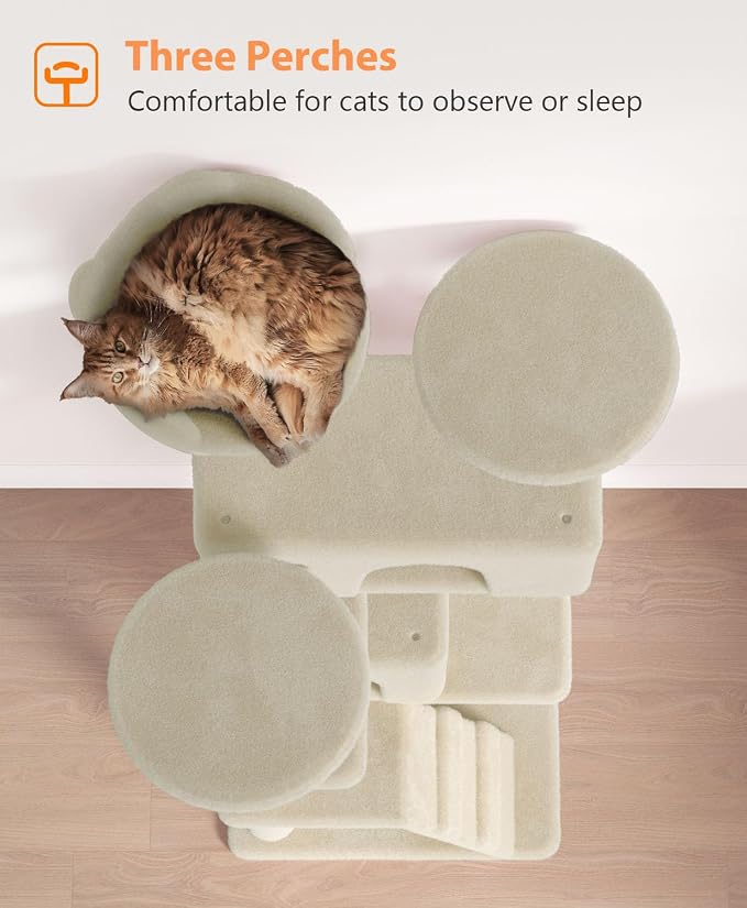 54" Cat Tree Tower for Indoor Cats Large Adult, Cute/Tall Modern Cat Tree for - Image 6