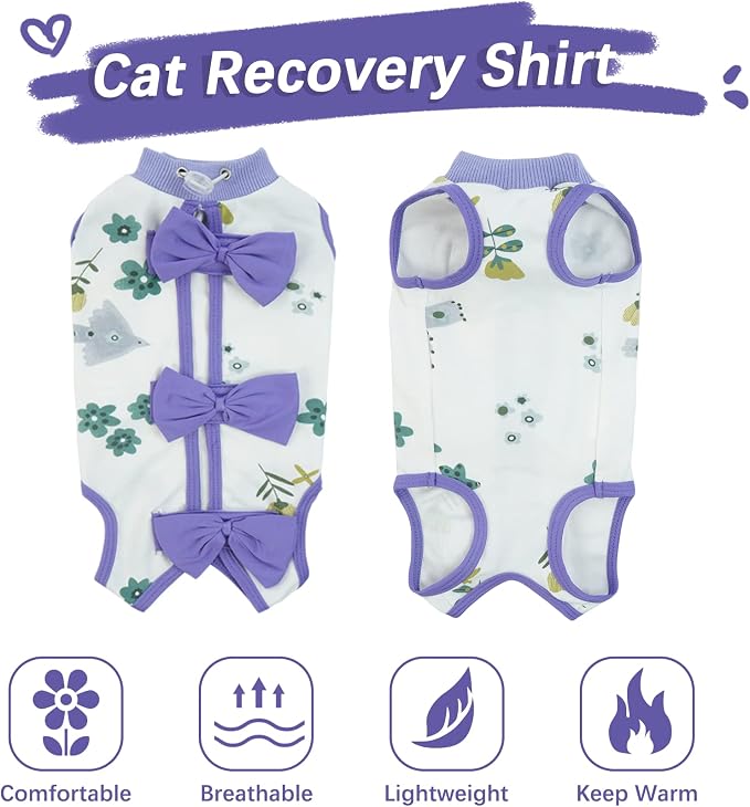 DENTRUN Cat Surgery Recovery Suit Anti Licking Spay Snuggly Vest, Pet Surgical - Image 5