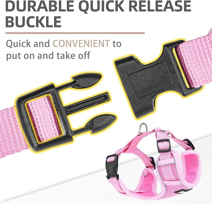 PUPTECK Small Dog Harness and Leash Set, No Pull Adjustable Puppy Cat Harness - Image 5