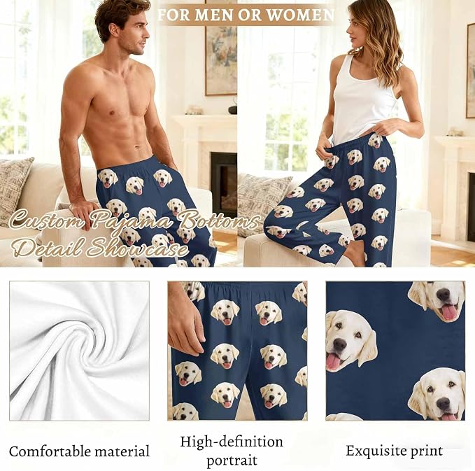 Custom Couple Pajama Pants Sock - Image 6