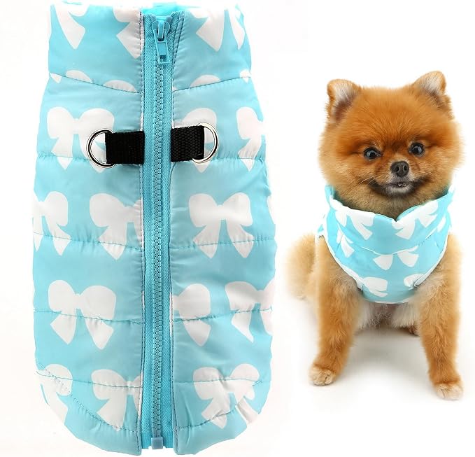 SMALLLEE_LUCKY_STORE Pet Water Resistant Winter Jacket Vest by SMALLLE_LUCKY_STORE