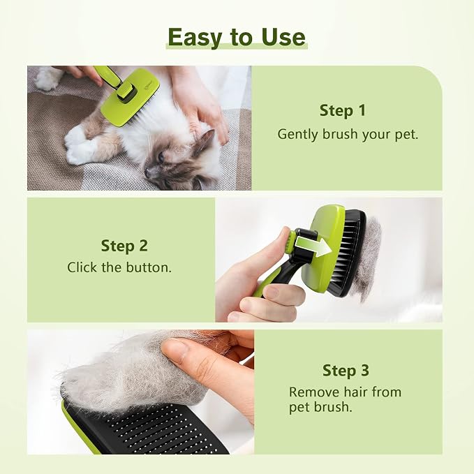 Pecute Self-Cleaning Slicker Brush - Image 6