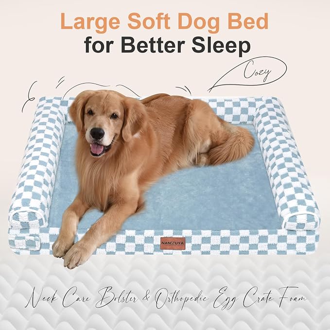 Large Dog Bed Orthopedic Washable: Beds Bolster XL Bed Big XLarge Dogs Egg - Image 2