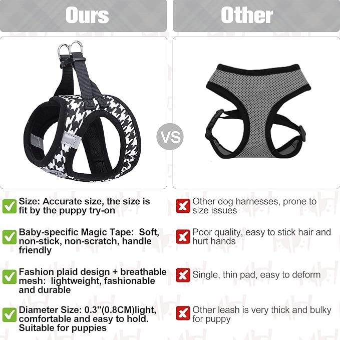 BEAUTYZOO Small Dog Harness and Leash Set, Step in No Choke No Pull Soft Mesh - Image 5