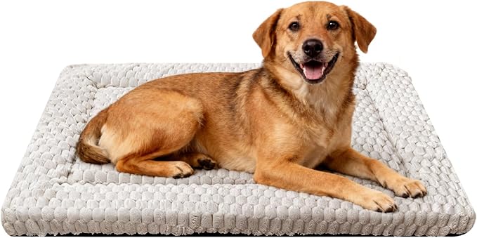 Dog Bed Mat, Reversible & Ultra Soft Kennel Pad-Machine Washable Pet Bed by SUNSHE
