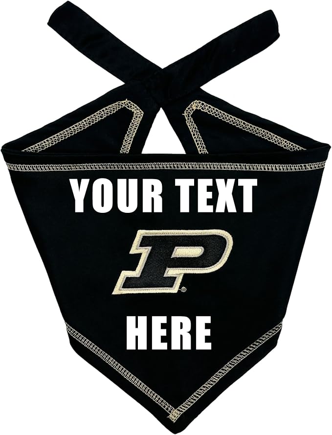Pets First NCAA Purdue Boilermakers Personalized Tie Around Bandana by PETSFIRST