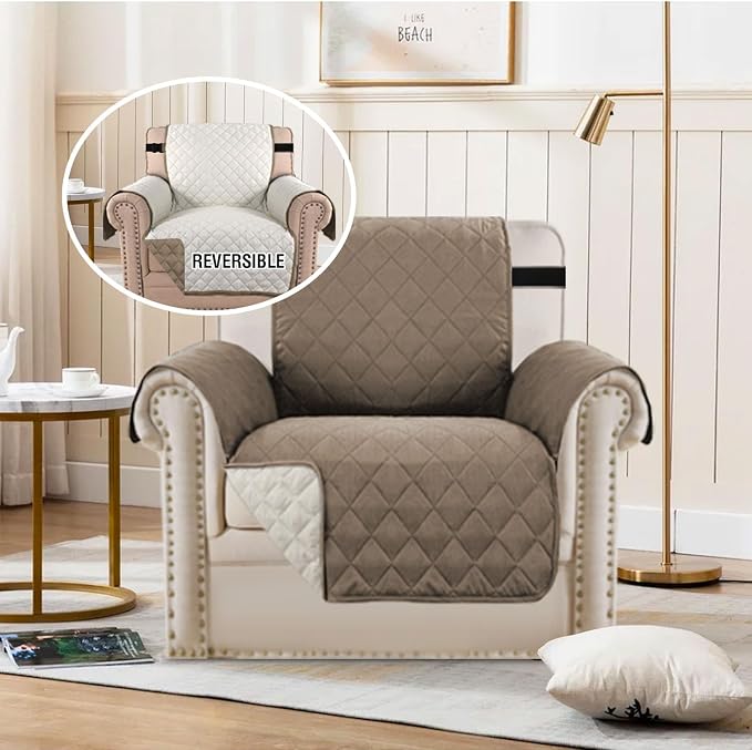 H.VERSAILTEX Water Repellent Chair Slipcover Reversible Stain and Dog Tear - Image 3