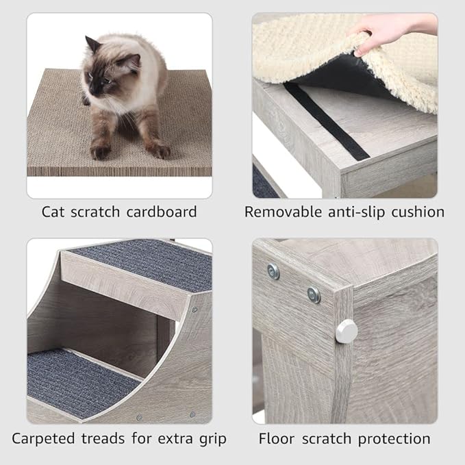 unipaws Pet Bunk Bed with Removable Step - Image 6