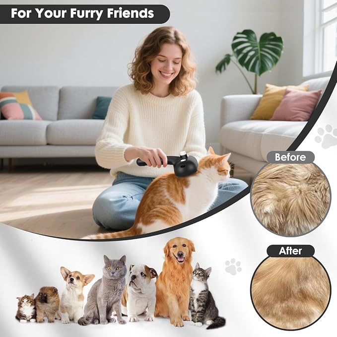 Cat Steam Brush for Grooming and Shedding for Long and Short Hair Pets - Image 6