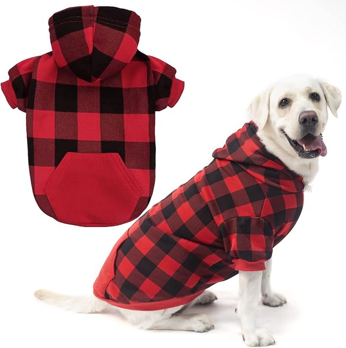 EXPAWLORER Plaid Dog Hoodie by EXPAWLORER