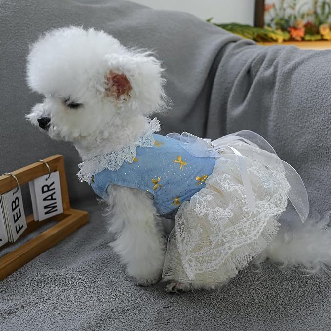 Fashion Sweet Puppy Dog Blingbling Princess Skirt Pet Dog Lace Cake Camisole - Image 6