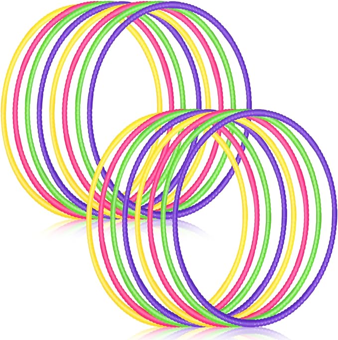 Sratte 12 Pcs Toy Hoop for Kid Detachable Adjustable Toy Hoop Colored Hoop by Sratte