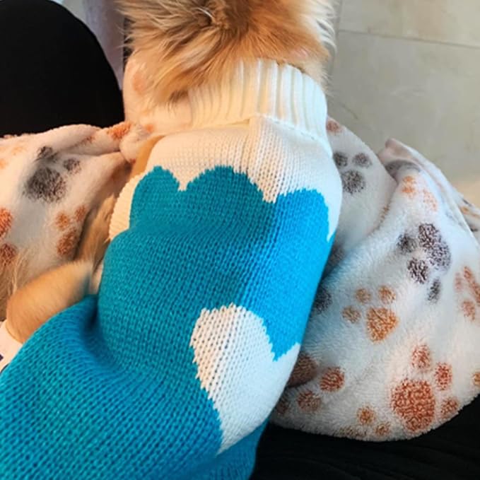 CHBORCHICEN Pet Dog Sweaters Classic Knitwear Turtleneck Winter Warm Puppy - Image 5