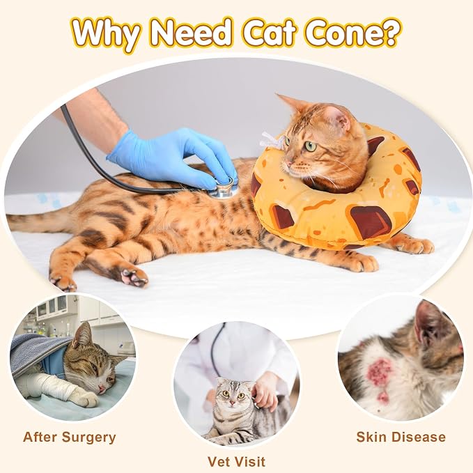BEAUTYZOO Cat Cone Collars Soft, Cat Recovery E Collars After Surgery to Stop - Image 2