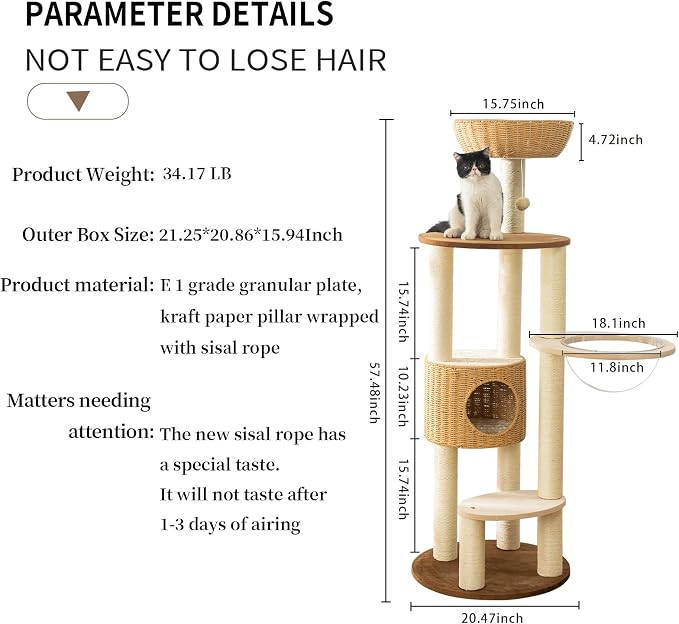 2025 Modern Cat Tree Tower for Large Cats, Advanced Space Module Cat's Nest Cat - Image 6