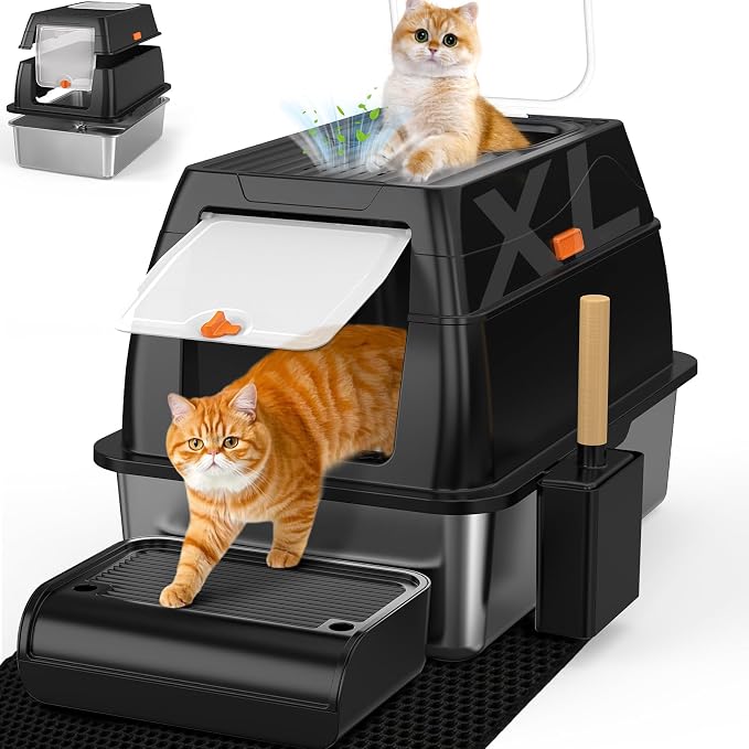 SZEE XL Stainless Steel Litter Box by SZEE