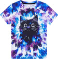 Funnycokid Girls Shirts Cat T Shirt Size 5-12 Clothes by Funnycokid