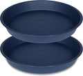 2 Pack of 8 inch Plant Saucer Clear, Heavy Duty Plastic Plant Water Tray 8 inch by Bleuhome