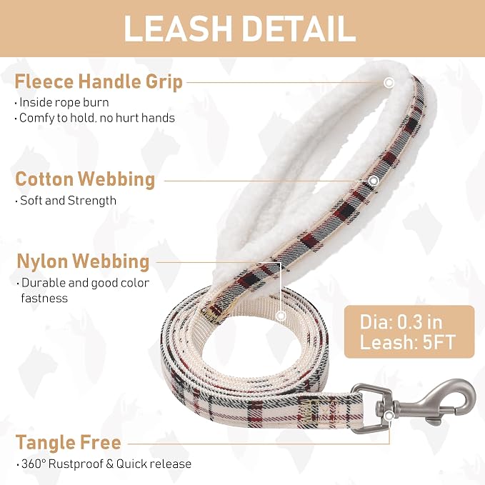 GAMUDA Small Dog Harness Collar and Leash Set, Step in No Chock No Pull Soft - Image 5