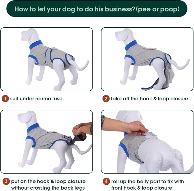 Kuoser Recovery Suit for Dogs Cats After Surgery, Professional Pet Recovery - Image 4