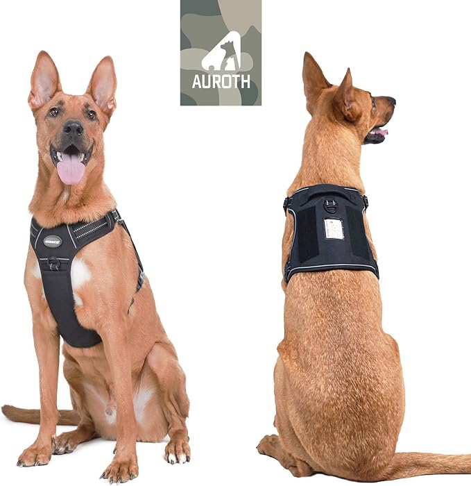 Auroth Tactical Dog Harness for Large Dogs No Pull Adjustable Pet Harness - Image 8