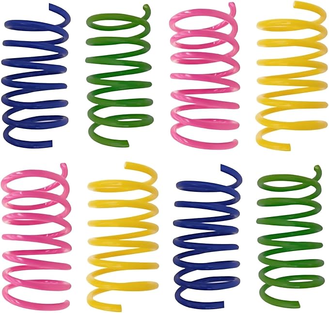 AGYM Cat Springs Toys 60 Packs for Indoor Cats, Colorful & Durable Plastic - Image 8