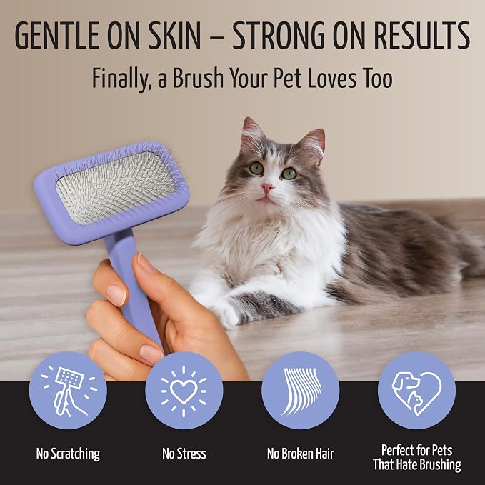 Tauro Pro Line Slicker Brush for Dogs & Cats, Deshedding, Dematting & - Image 5