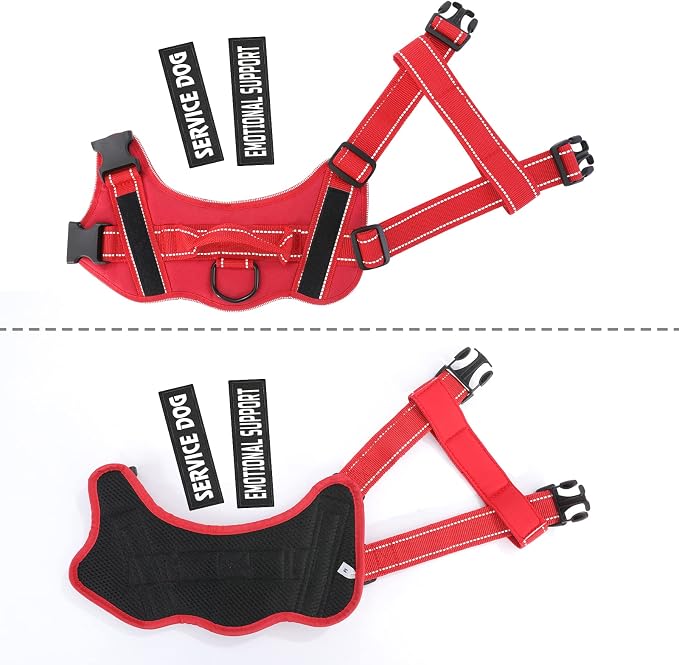voopet Service Dog Harness, Emotional Support Pet Vest Harness, Reflective - Image 4
