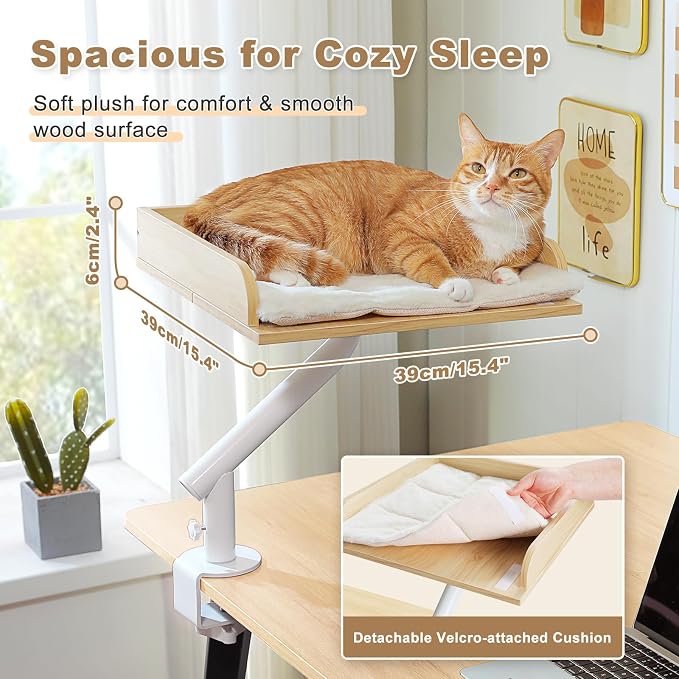 PAWZ Road Cat Desk Bed, Wooden Cat Bed - Image 4