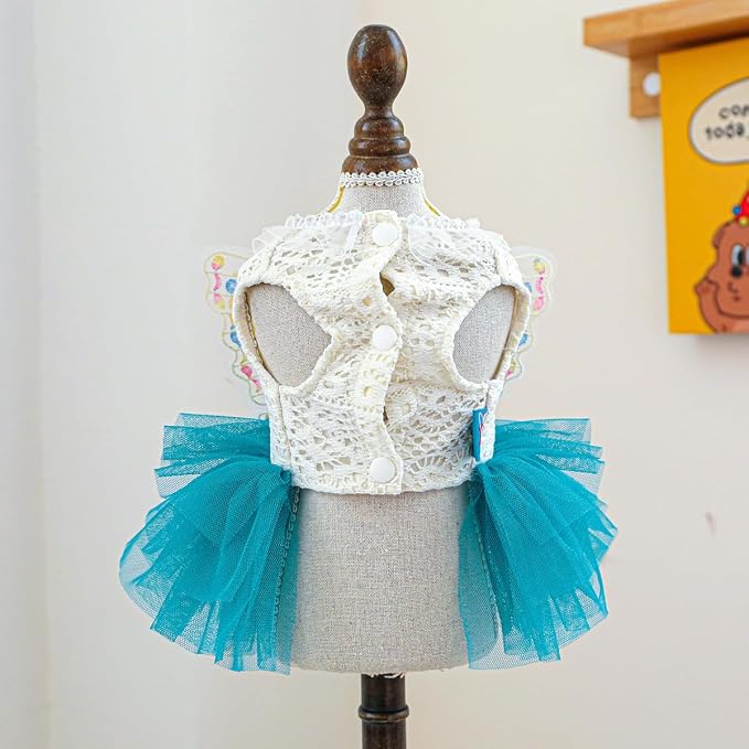 Fashion Sweet Puppy Dog Blingbling Princess Skirt Pet Dog Lace Cake Camisole - Image 3