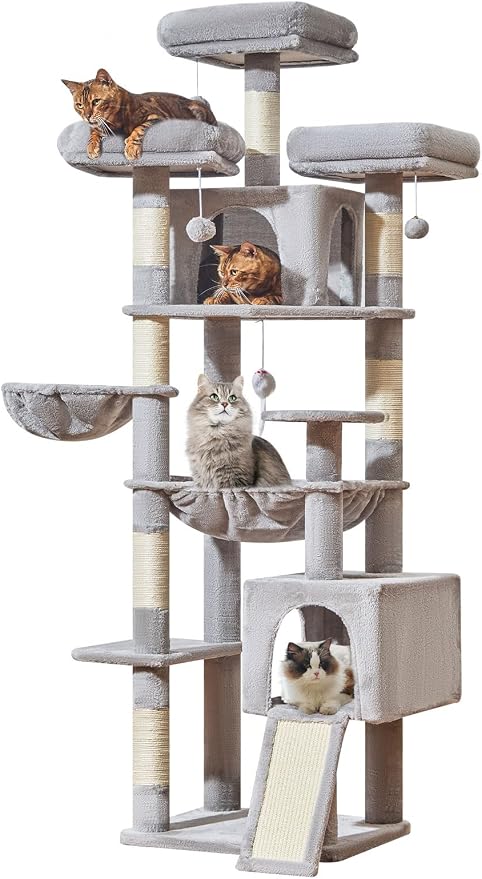 Taoqimiao 76-Inch Cat Tree XXL for Large Cats, Giant Cat Tower - Image 4
