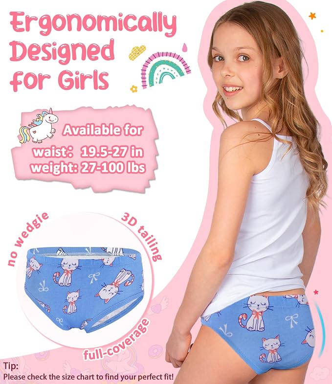 Girls and Toddlers 100% Cotton Underwear Tagless Soft Panties Size 2-3T - Image 5