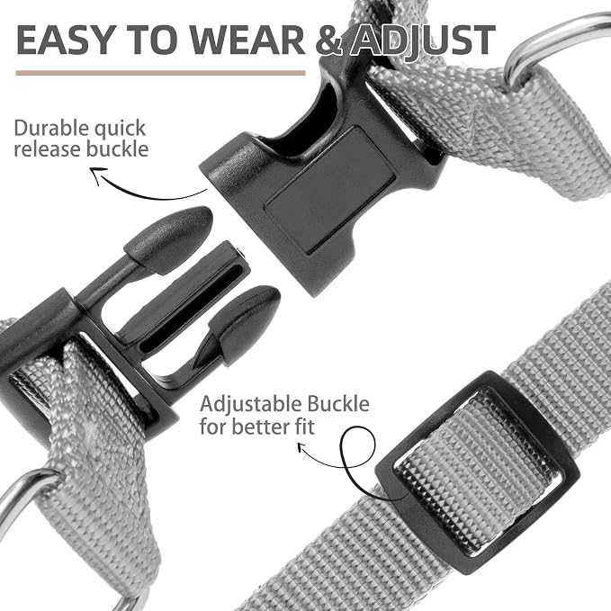 PUPTECK No Pull Dog Harness Soft Adjustable Basic Nylon Step in Puppy Vest - Image 3