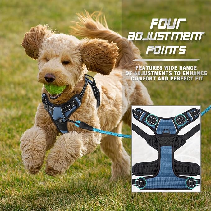 BARKBAY No Pull Dog Harness Front Clip Heavy Duty Reflective Easy Control Handle - Image 6