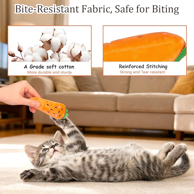 Catnip Cat Toys, 5 Pack, Plush Cat Nip Toys - Image 4