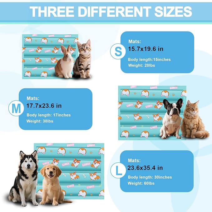 Dog Cooling Mat, Cooling Mat for Dogs & Cat, Provides Instant Relief for Small - Image 3