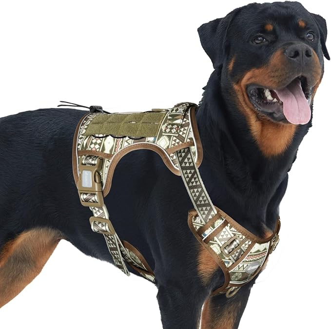 AUROTH Tactical Dog Harness for Large Dogs No Pull Adjustable Pet Harness by AurothPets