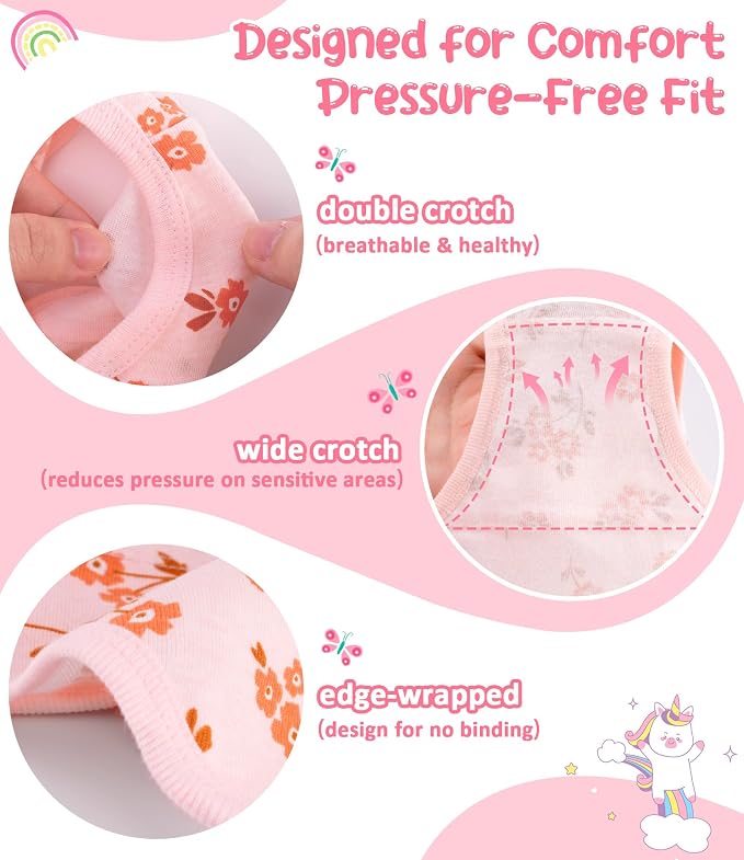 Girls and Toddlers 100% Cotton Underwear Tagless Soft Panties Size 2-3T - Image 4