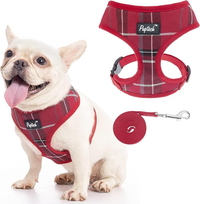 PUPTECK Soft Mesh Dog Harness and Leash Set Pet Puppy Cat Comfort Padded Vest by PUPTECK